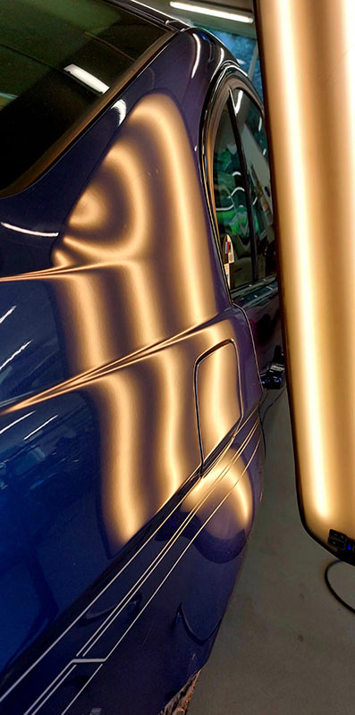 Carrosserie après débosselage